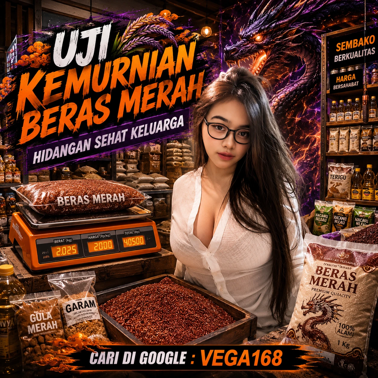 VEGA168 | Tempat Uji Kemurnian Beras Merah Layak Konsumsi & Hidangan Sehat Keluarga